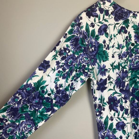 Vintage FADS 80s Cotton Blend Floral Market Dress - Picture 7 of 7